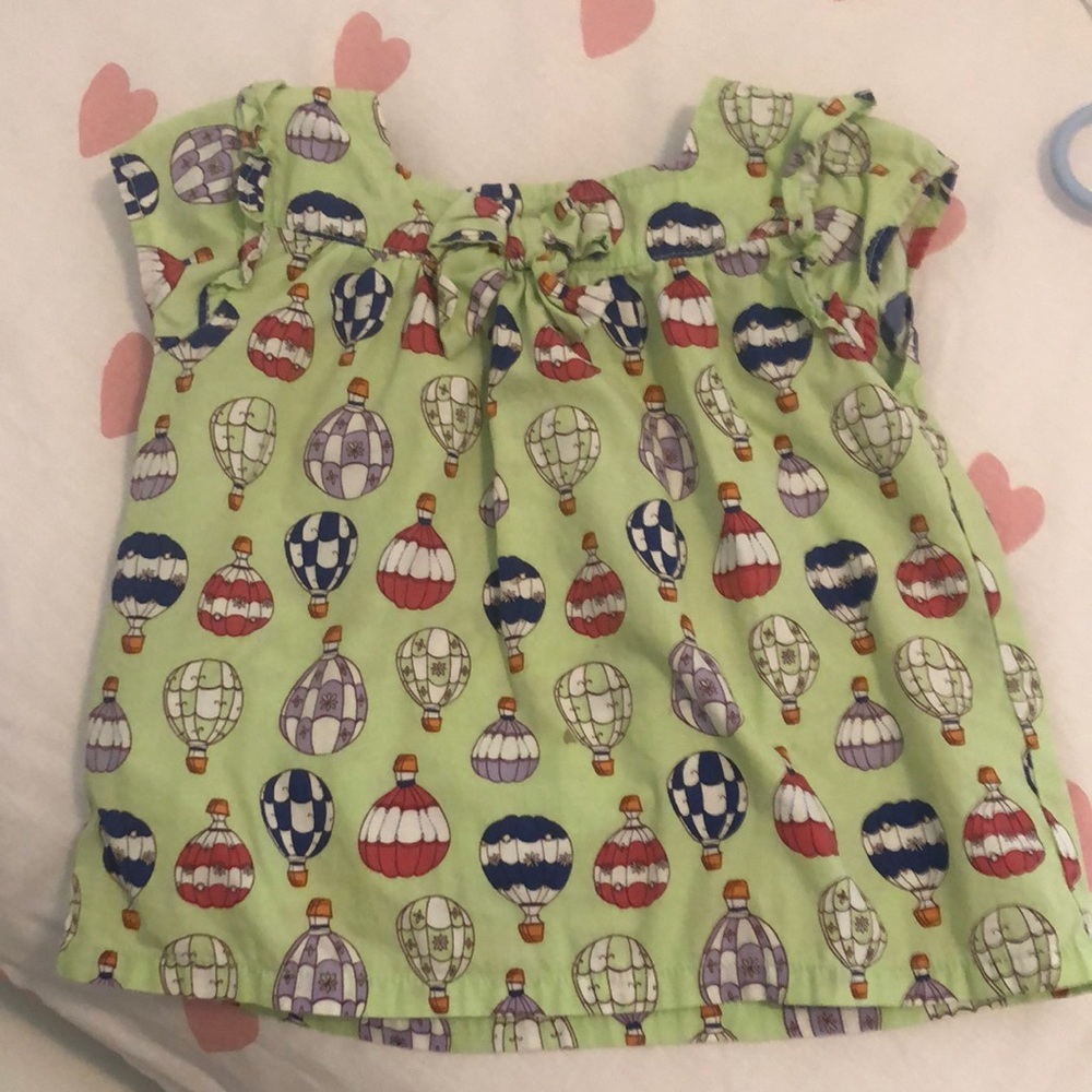 Kids Balloon Print Top - Green